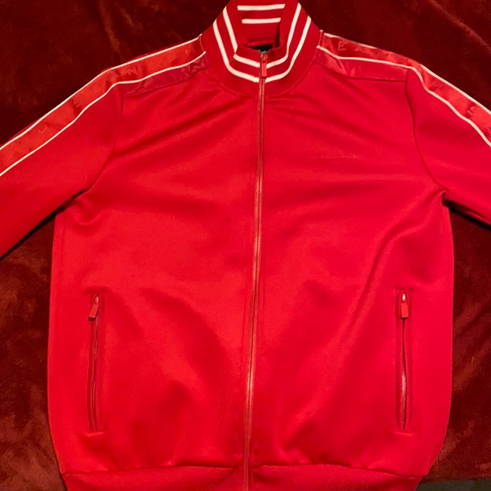 Designer Sean John Red Varsity Jacket